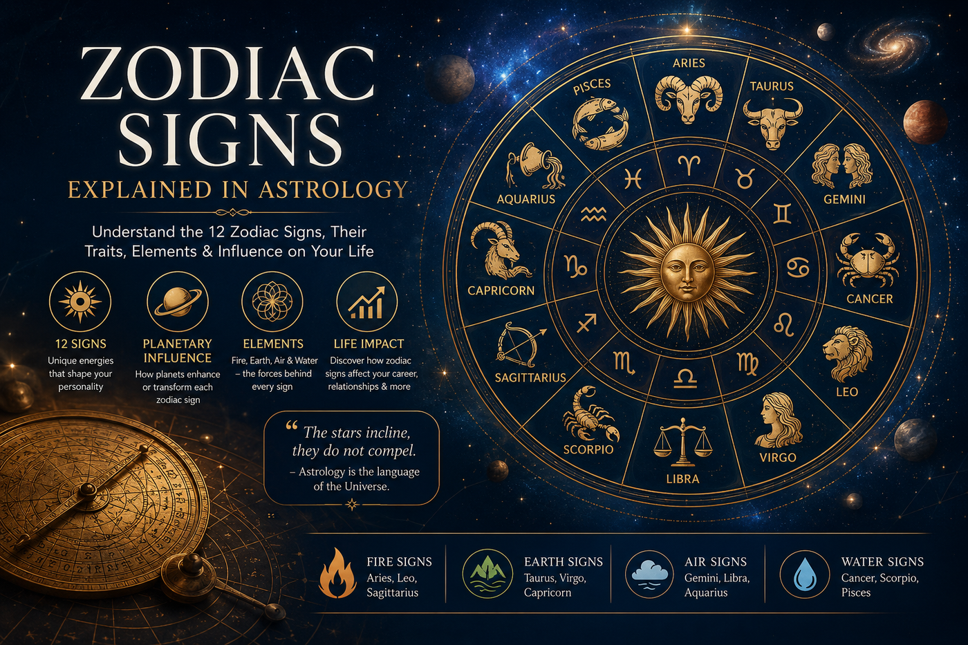 Zodiac Signs Explained in Astrology: Meaning, Traits & Their Influence on Your Life