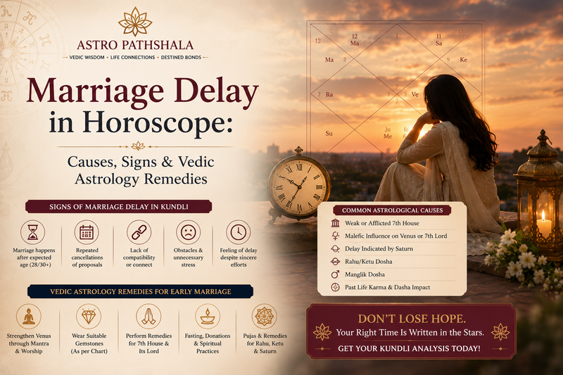 Marriage Delay in Horoscope: Causes, Signs &amp; Vedic Astrology Remedies