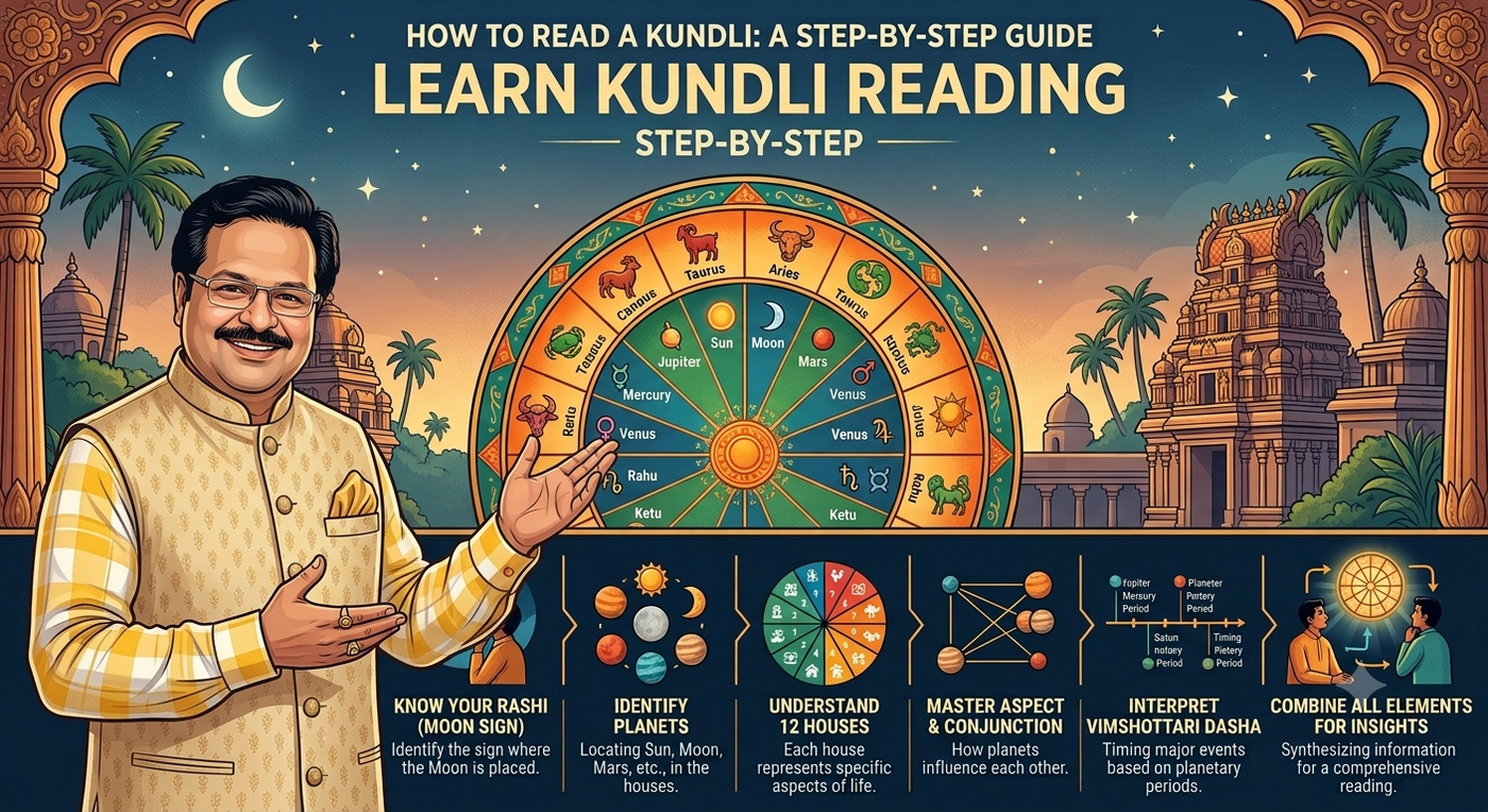 How to Read a Kundli Step by Step – A Complete Beginner's Guide
