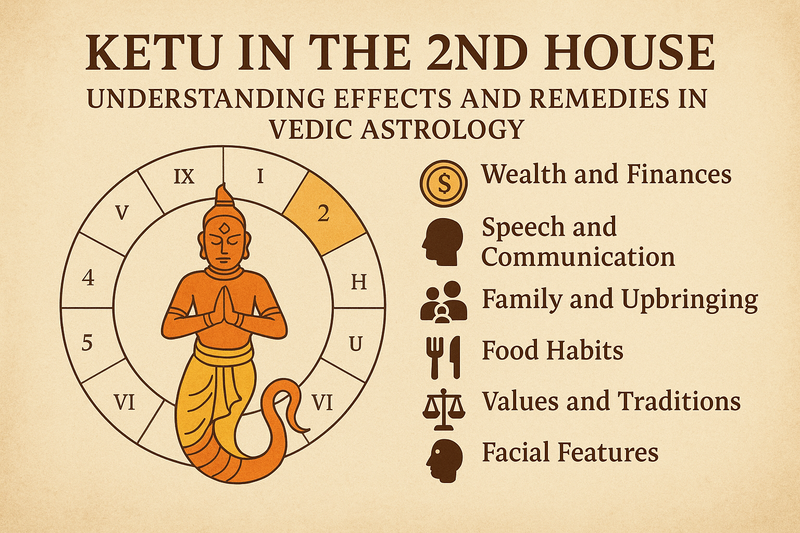 Ketu in 2nd House: Understanding Effects and Remedies in Vedic Astrology
