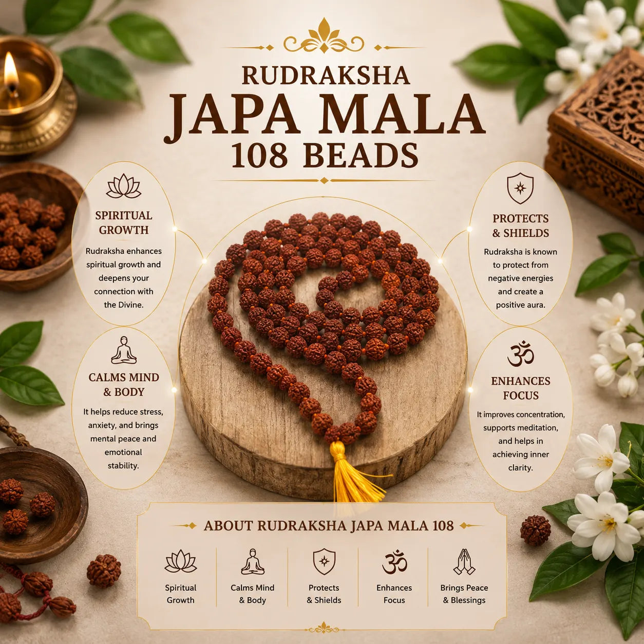 original rudraksha mala