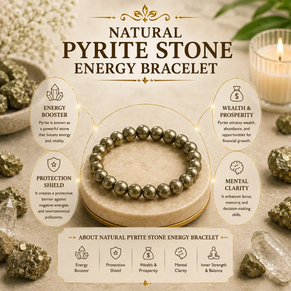 pyrite crystal bracelet