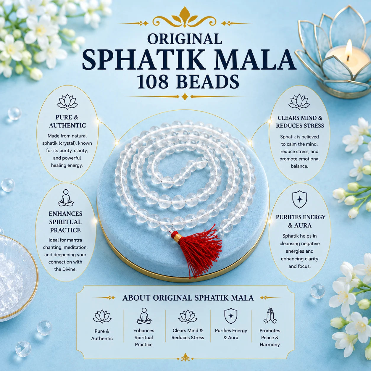 rudraksha sphatik mala