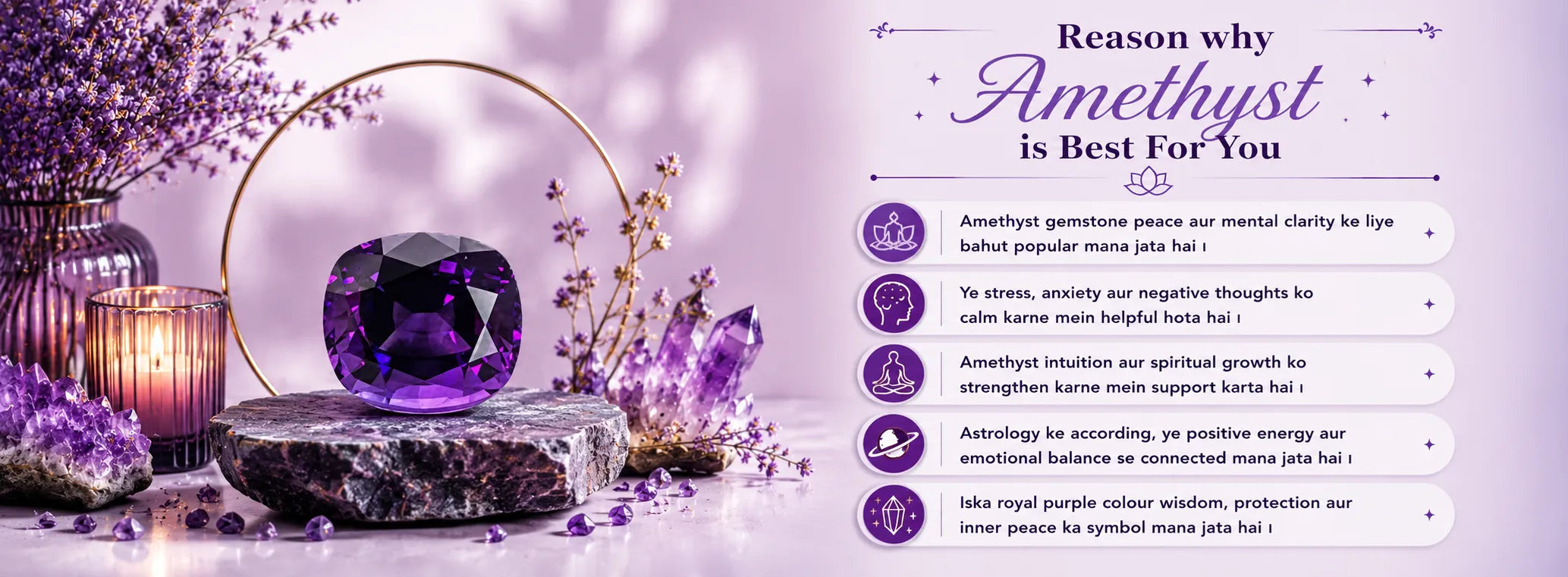 Amethyst Gemstone — detail banner 1