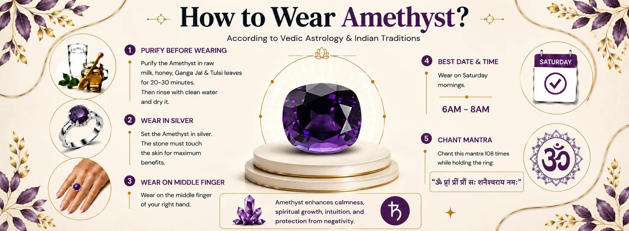 Amethyst Gemstone — detail banner 2