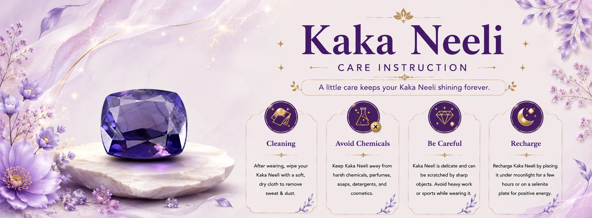 Kaka Neeli Gemstone — detail banner 1