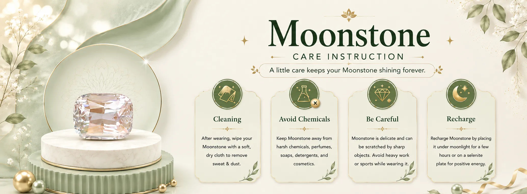 Moonstone Gemstone — detail banner 3