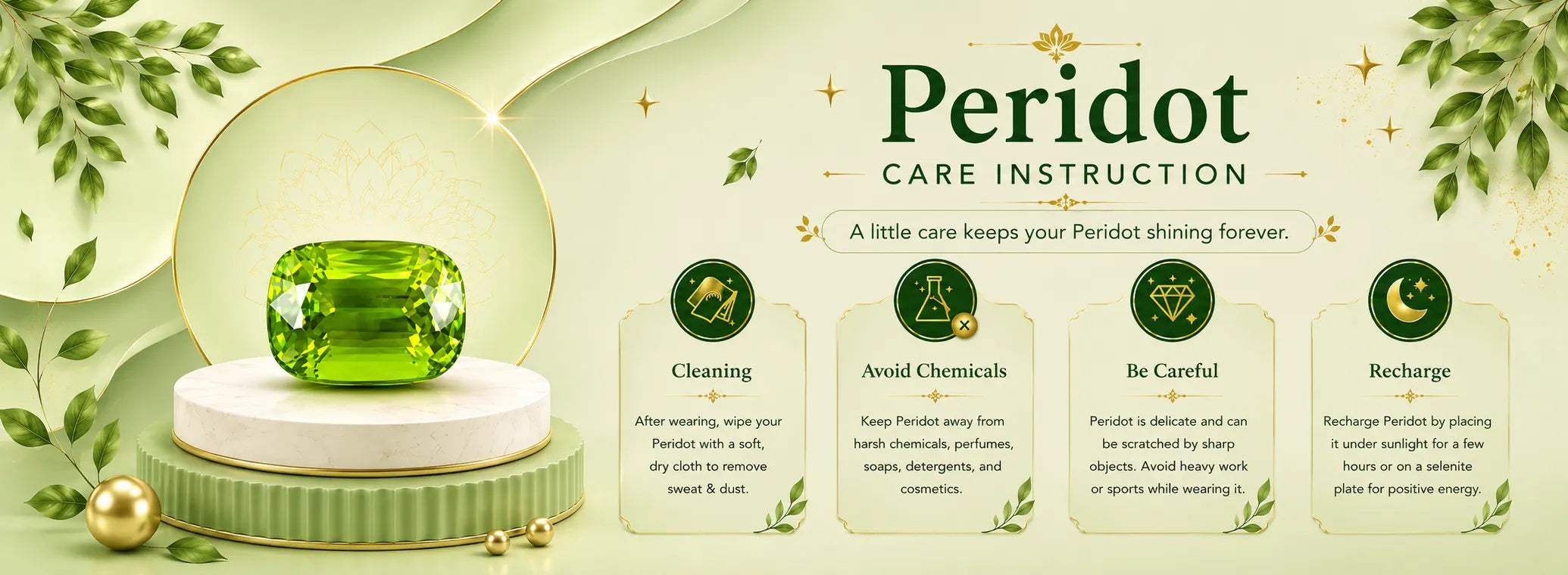 Peridot Gemstone — detail banner 3