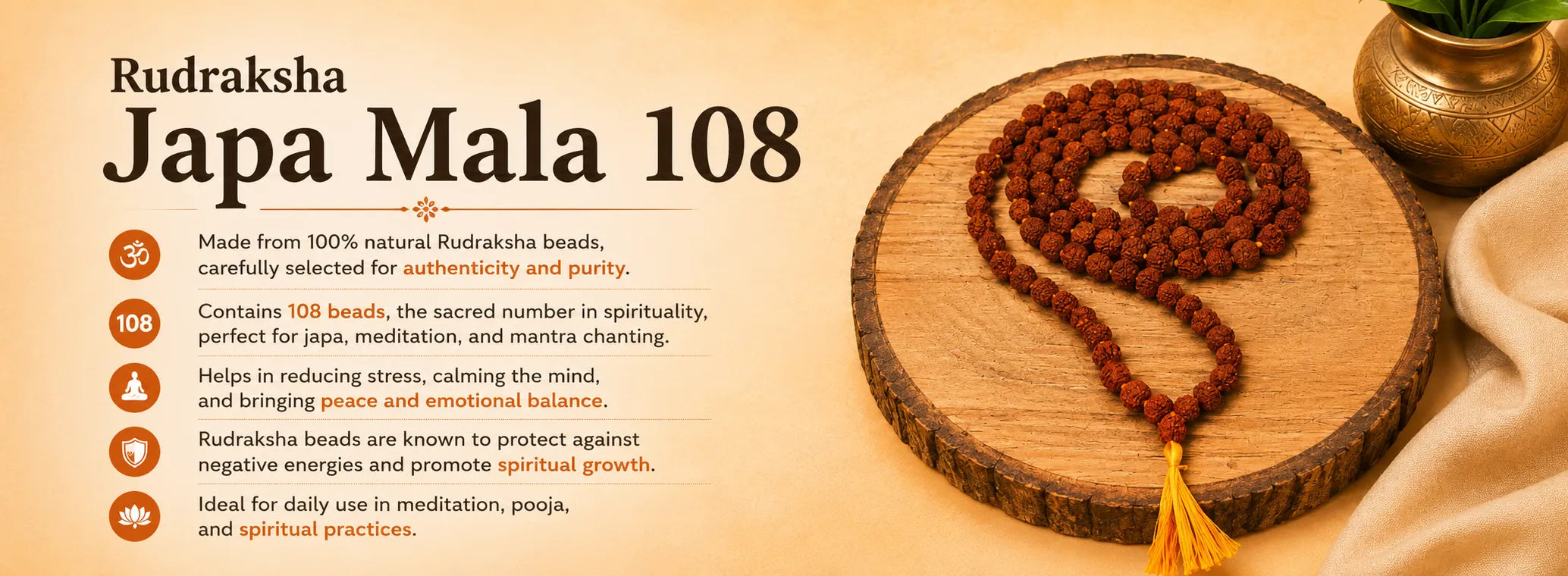 Rudraksha Japa Mala 108 — detail banner 2