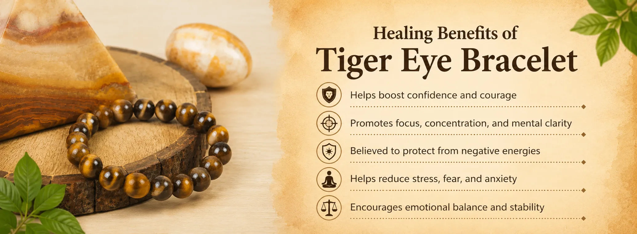 Tiger Eye Bracelet — detail banner 1